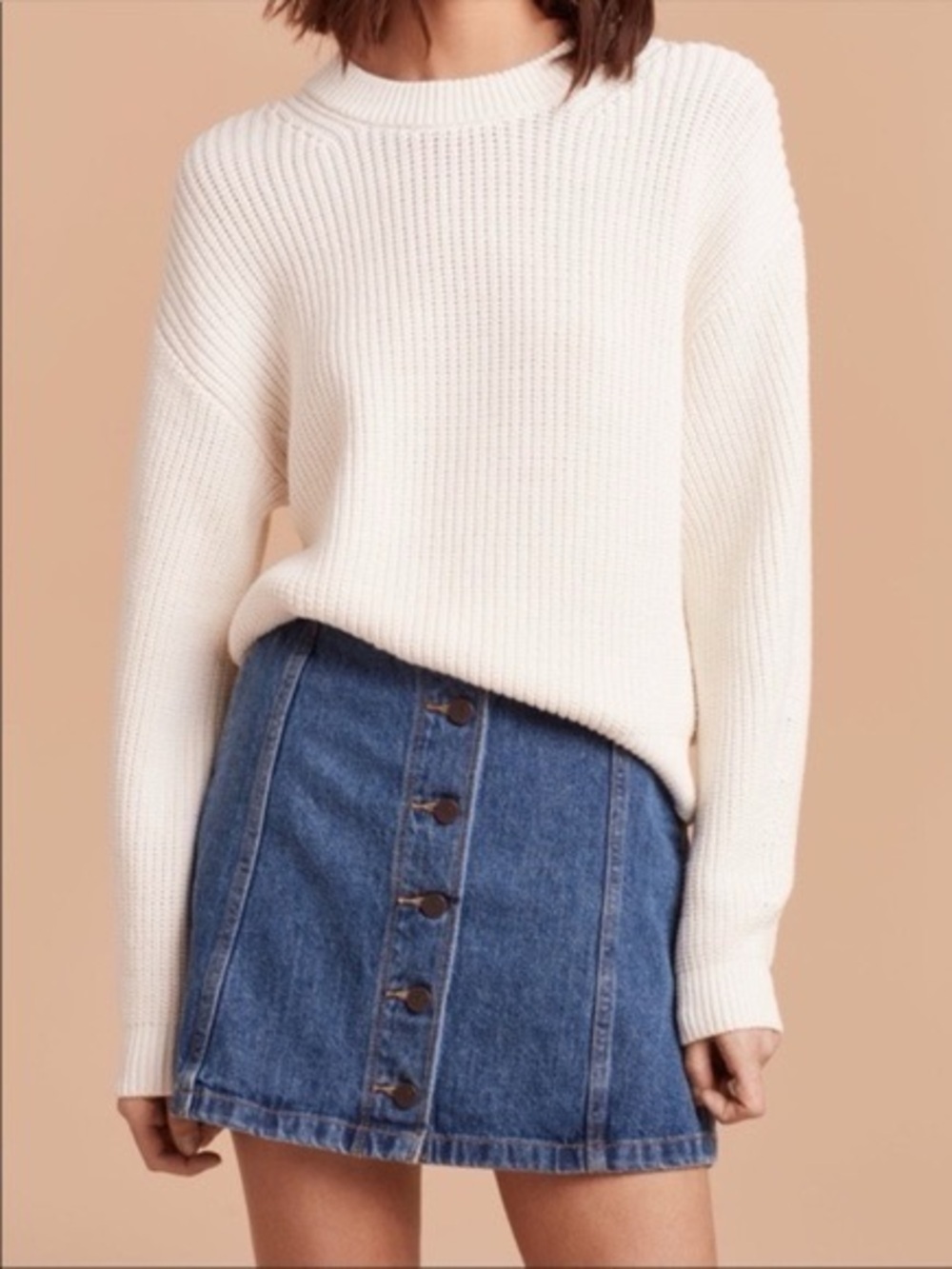 Aritzia Wilfred Light Blue Denim Skirt - 4